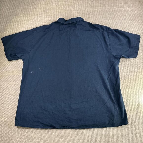 Vintage Navy Blue Button Front Collared Cintas Workwear Shirt ‘LARRY’ 3XL - Picture 2 of 5